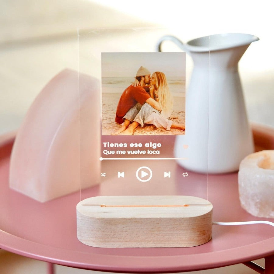 Plaque photo Spotify avec eclairage